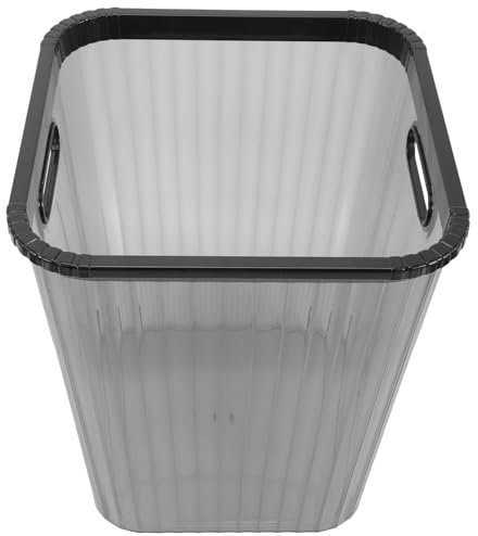 MAGICLULU Poubelle Transparente Plastique Seau Carré Pour Chambre à Coucher Ou Bureau Corbeille à Multifonction