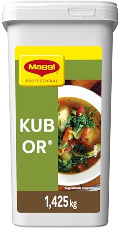 KUB OR MAGGI PROFESSIONAL - KUB OR Bouillon Déshydraté - Boîte De 1,425kg Pour 95L | Prépare 95L de bouillon aromatique pour la cuisine - Diluable à chaud ou froid - Pour légumes, Féculents et sauces