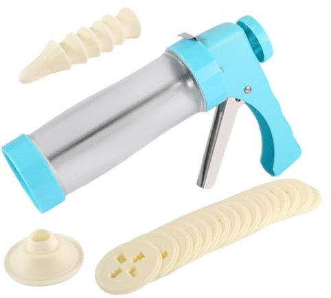 COLLBATH Cookie Set Cake Decorating Kit Biscuit Press Baking Accessory Set Tart Moulds for Baking DIY Biscuit Maker Cookie Discs and Piping Tips