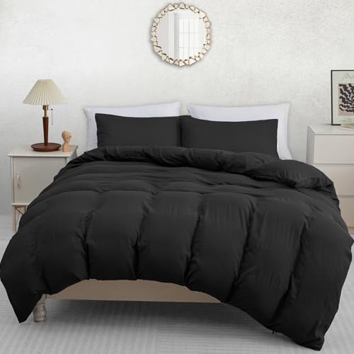 Pamposh King Size Duvet Cover Sets - Pre-Washed Microfibre Bedding Set for Added Softness & Comfort - Lightweight Premium Quilt Cover Set for All Seasons With Zipper Closure