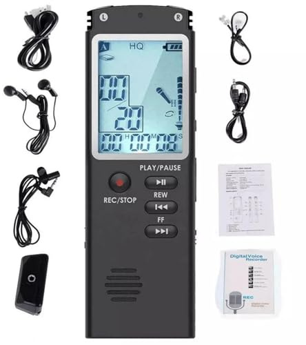 BODYA Dictaphone EVP de Chasse aux Fantômes 8 Go, Équipement Paranormal, Boîte Vocale Spirit Numérique avec Écouteurs et Microphone