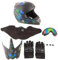 Master Youth Motorradhelme, Motocross-Helm für Jugendliche, Ski-Scooter-ATV-Helm für Jungen und Mädchen, Four Seasons Terrain mit Schutzbrille und Handschuhen (M)