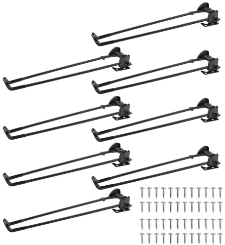 FAAING 8er Set 43cm Haarnadelbeine Schwarz, Metall Haarnadel Tischbeine, Möbelbeine Metall Haarnadel Möbelfüße für Tisch, Laptop, Nachttisch, Couchtischbein