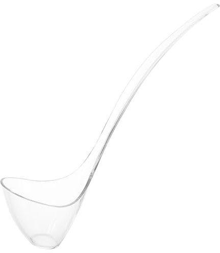 LIFKOME Suppenkelle Aus Bruchfestempc Kunststoff Mit Langem Griff Transparenter Küchenlöffel Zum Servieren Von Suppe Und Soßen Ergonomisch Geformt Für Haushalt Und Restaurant
