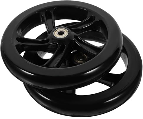 TOPPERFUN Ruedas Scooter de Repuesto Resistentes al Desgaste y Fáciles de Instalar de Poliuretano Pu de 175mm Paquete de 2 Piezas para Patinete Eléctrico y Skateboarding
