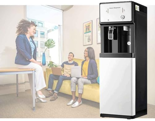 Etage Debout Fontaine À Eau, Distributeur d'eau Autonome Alimenté par Le Réseau Chargement du Distributeur d'eau sur Pied Double Fonction Glace Et Eau Chaude