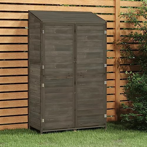Générique Remise de Jardin Anthracite 102x52x174,5cm Bois de Sapin Solide,Pelouses & Jardins,Vie en extérieur,Structures extérieures,Cabanes & abris de Jardin,Anthracite,28.15 KG,152192
