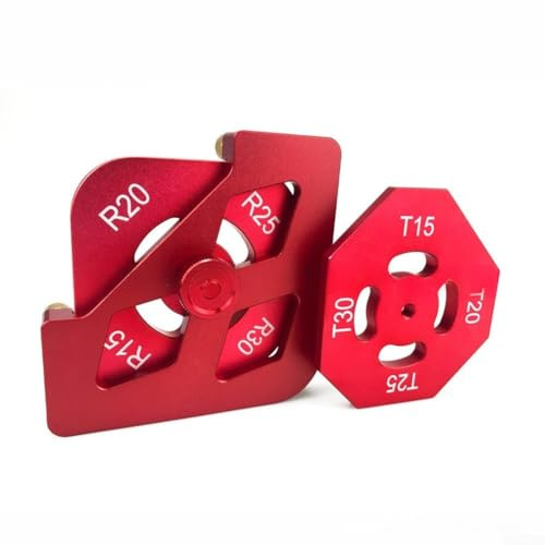 Lot de 4 gabarits de rayon (R15-R20-R25-R30) en alliage d'aluminium pour projets de menuiserie de routeur, bords de haute précision pour charpentiers et amateurs de bricolage