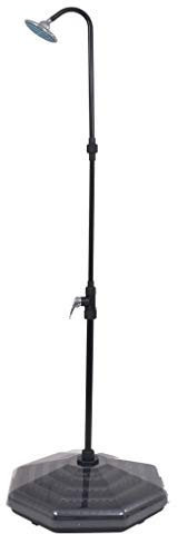 vidaXL Solardusche Gartendusche Außendusche Pooldusche Campingdusche Camping Solar Dusche Outdoor Schwarz 20L Aluminium HDPE ABS Duschkopf