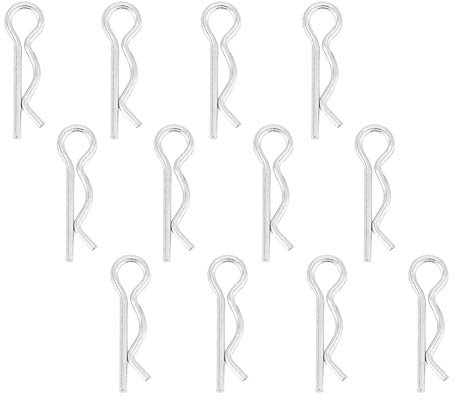 R Type Cotter Pin Clips, 1.2 * 20mm R Type Cotter Pin Clips Zinc Plated Retaining Pins Spring Clips Hair Pin 30Pcs Cotter Pins Assortment Kit for Use on Hitch Pin Lock Systems