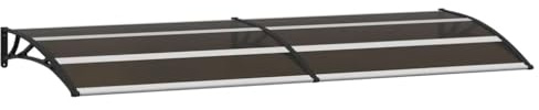 vidaXL Türvordach Haustürdach Haustür Überdachung Türdach Pultvordach Vordach Haustürvordach Schwarz 240x80cm PC Aluminiumstab ABS-Halterung