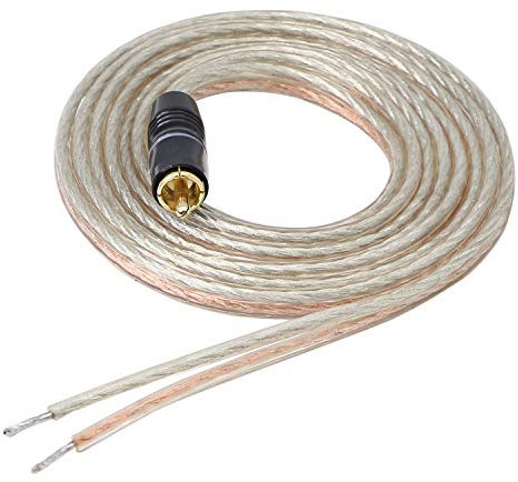 XMSJSIY RCA Speaker Wire Pigtail Bare Cable - Gold Plated RCA Connector High Level OFC Audio Cable for Amplifiers Subwoofer - DIY, 2 M