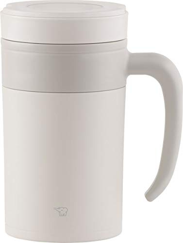 ZOJIRUSHI Stainless Tea Tumbler, 16-Ounce, Off White