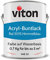Viton Buntlack 0,7 kg Blau - Seidenmatt - Wetterfest für Außen und Innen - 3in1 Grundierung & Lack - HAE 30 - Nachhaltige Farbe auf Wasserbasis für Holz, Metall & Stein - RAL 5015 Himmelblau