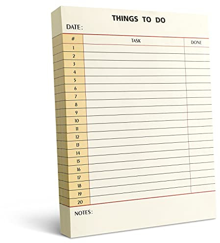 300 Sheets Daily to Do List Notepad Notebook Library Card to Do Planner Checklist Memo Writing Pad Schedule Reminder Office Homework Planner for Task, 6 x 8(Things To do)