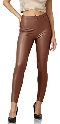 Gloop Damen High Waist Leggings Hose Strumpfhosen Treggins Leggings Leder Look hüfthoch