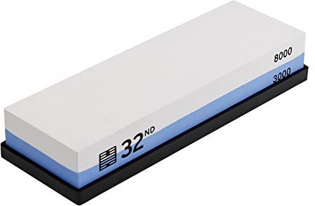 32nd Whetstone Knife Sharpening Block, Double Sided Water Stone - 3000/8000 Grit