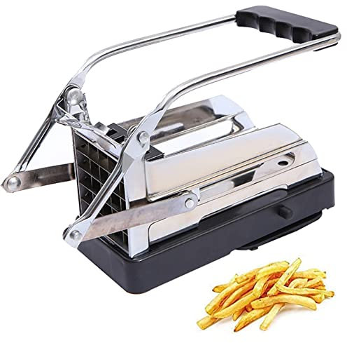 SHOVEL Coupe frite Professionnel Coupe Frites en Acier Inoxydable,Technologie Antidérapante, Coupe-Légumes, Accessoires pour Friteuse,Coupe-Frites pour Régime