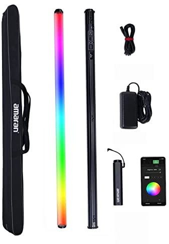 Aputure Amaran T4C RGBWW LED Tube Light,40W 2500K-7500K AdjustableHandheld Light Wand Support APP and DMX Control (120cm)