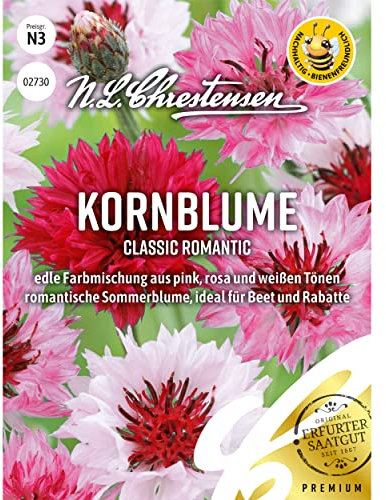 Kornblume Classic Romantic, Saatgut, Blumensamen, Kornblumenmix Blumenbeet, essbaren Blüten
