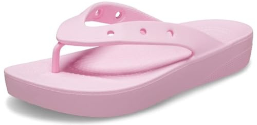 Crocs Flip-flops för damer, sandaler med platå, plattformssandaler, Flamingo, 34-35 EU