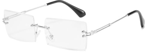MUTYNE Mode Randlose Licht Gläser Rahmen Frauen Vintage Kleine Transparente Linse Brillen Gläser Für Männer