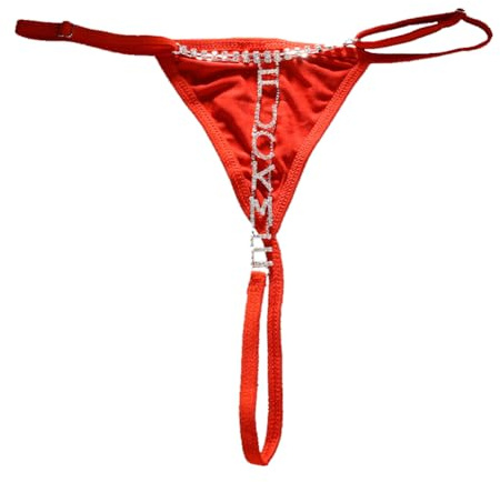 Strass FUCKME Tanga Taille Kette Glitter Kristall Niedrige Taille Höschen Strings Festival Rave Bikini G-String Taille Körperschmuck für Frauen