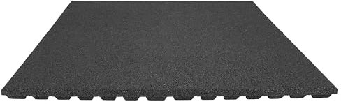 TOPRUBBER Fallschutzplatte 100x100x4 cm Schwarz Gummiplatte Spielplatzmatte