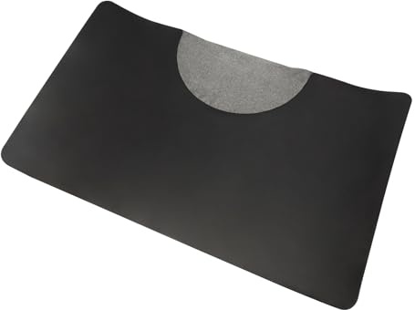 Anti Ermüdungs Boden Komfortmatte, Matte 3ft x 5ft Salon Bodenmatte für Friseur Salon Barbier Stationen, Anti Rutsch Wasserdicht Ferse Widerstandsfähig, Quadratisch, Schwarz