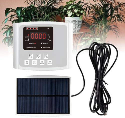 Système d'irrigation de jardin, arroseur automatique pour plantes, minuterie de tuyau à énergie solaire, kit d'irrigation goutte à goutte automatique, outil d'irrigation goutte à goutte pour plantes
