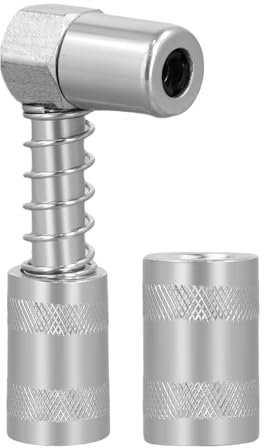Naseom Acopladores para Pistolas de Engrase, Acoplador de Grasa de 90 Grados, Boquilla de Engrase Plateada, para Uso Diario, Así como para Automóviles, Camiones, Agricultura, Ferrocarriles, Industria