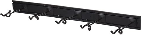 CHOYUE Gitarrenständer für mehrere Gitarren, Wandhalterung für 5 Gitarren, Aluminiumlegierung, verstellbare Hakenposition, Lamellenwand-Schienenständer für akustische, elektrische Gitarren, Bässe, Vio