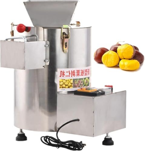 MIAOMI Macchina per sbucciare Le Castagne 150 kg/h Macchina per sbucciare Le Castagne Commerciale 16 Lame Timer + cicalino Sgusciatrice per Castagne in Acciaio Inossidabile