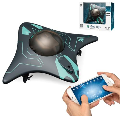 Rppiup Ferngesteuertes Boot mit Kamera, Wasserspielzeug Fernsteuerboot Mobiltelefonsteuerung, RC Rennboot mit LED Lichtern, Ferngesteuertes Spielzeug für Kinder und Erwachsene