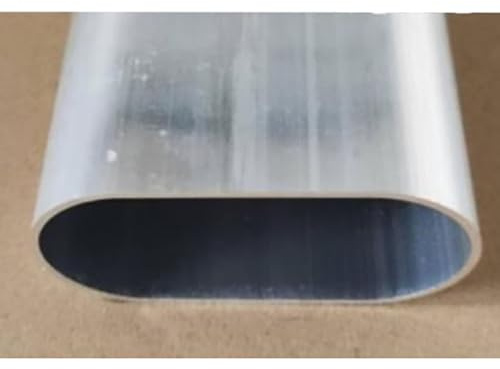 Industry Aluminum Oval Pipe Aluminum Alloy Hollow Flat Elliptical Tube Frame DIY Material Construction(20x12x1mm 240mm)