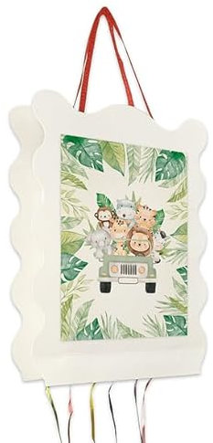 Piñata Cumpleaños Infantil Selva – Varios Diseños para Niños y Niñas - 30x40cm (Selva 4)