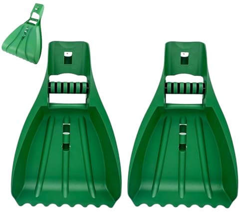 Rastrillos para garras de césped, pala de hojas grandes y duraderas, colector de jardín de mano para hojas, hierba, mantillo, ramitas, escombros, limpieza de patio, paisajismo al aire libre
