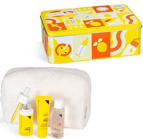 Diego Dalla Palma Kit Vitamina C, Siero Illuminante 10%, Crema Viso, Struccante Bifasico con Pochette