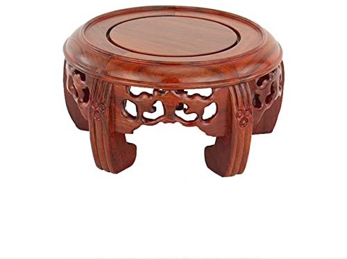 Blumentopf für den Innenbereich, Buddha-Statue, Stein-Pflanzgefäß, Holzstütze, Kunsthandwerker-Dekor, geformter Teekannenständer, einzigartige Blumenvase, Basis, Haus, Garten, Ornament