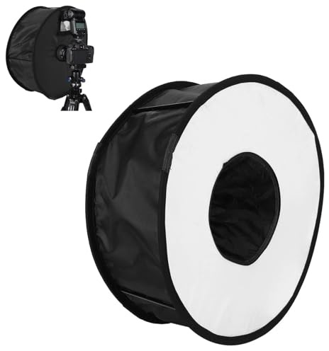 Diffuseur Rond Flash Softbox, Universal Blapsible Magnetic Ring Flash Diffuseur Macro Light Lampe Hood