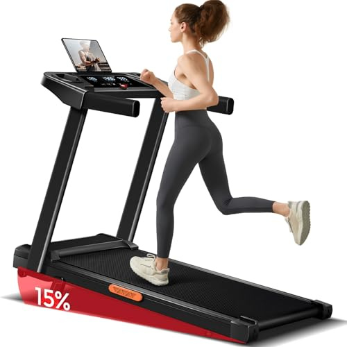 LONTEK Cinta de Correr Plegable con Inclinación 9%, Cinta de Andar Plegable 12KM/H,Caminadora Electrica para Casa Equipado
