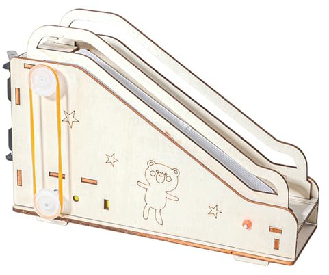 Hohopeti Mini Escalier Électrique Bois Jouet Scientifique pour Garçon Fille Kit Expérimentation Physique Modèle Escalier Mécanique Outil Apprentissage pour Classe