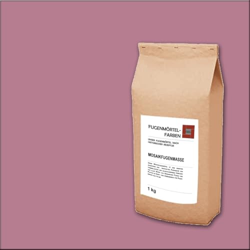 MOSAIK Fugenmörtel | WEINROT | 1kg | Optimiert für 1mm-4mm schmale Fugen im Innen- und Außenbereich auf Wand- und Bodenflächen | Frostfest