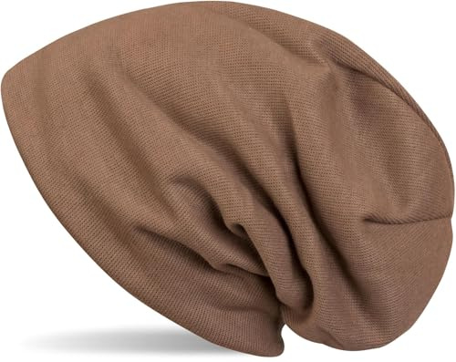 styleBREAKER Unisex Beanie Unifarben Fleece Futter bis 60cm | Thermo Inlay. elastisches Material. Bundweite 27cm. Slouch Design. winterfest. weiche Haptik. Einheitsgröße.