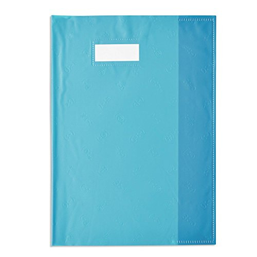 ELBA 3-Buchschoner Nail SMS 24 x 32 cm PVC 120 mit Lederanhänger blau türkis
