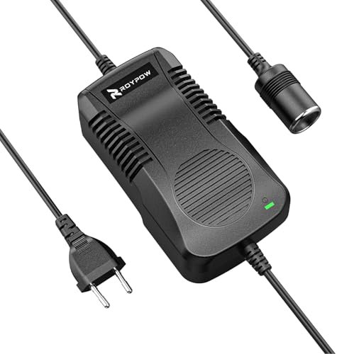 RoyPow Trasformatore 220V 12V Adattatore Accendisigari 180W (Max 200W) 12V 15A AC a DC Convertitore 200V-240V per Presa Accendisigari Auto