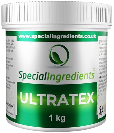 Special Ingredients Ultratex 1 Kg - E1442 - Amido di mais ad addensamento istantaneo utilizzabile a caldo e a freddo - Gluten free, adatto a vegani, privo di OGM - Confezione riciclabile …