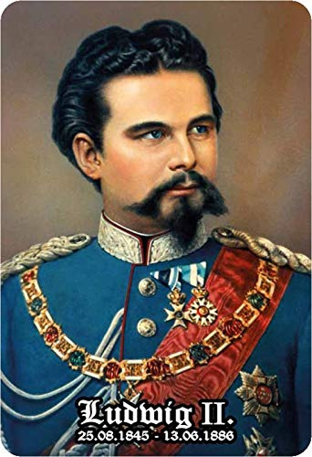 Schatzmix Blechschild Nostalgie König Ludwig II Portrait Metallschild Wanddeko 20x30 tin Sign