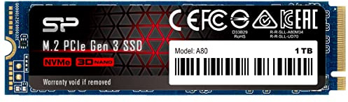 Silicon Power SSD PCIe M.2 NVMe 1TB Gen3x4 R/W up to 3400/3000MB/s SSD interno