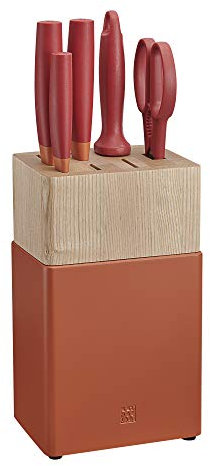 ZWILLING Now S - Juego de cuchillos de 6 piezas, color naranja granada